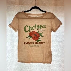 J. Crew Women's Natural Vintage Cotton Chelsea Flower Market T-shirt